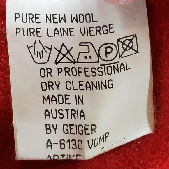 Geiger Austria Sweater Wool Coat 36 US M Orange Fall Long Sweater Jacket - Picture 10 of 16